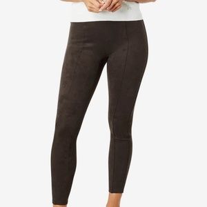 SPANX NWT Faux Suede Brown Leggings